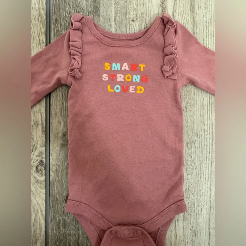 Mauve Pink Okie Dokie long sleeve onesie and Leggings Set